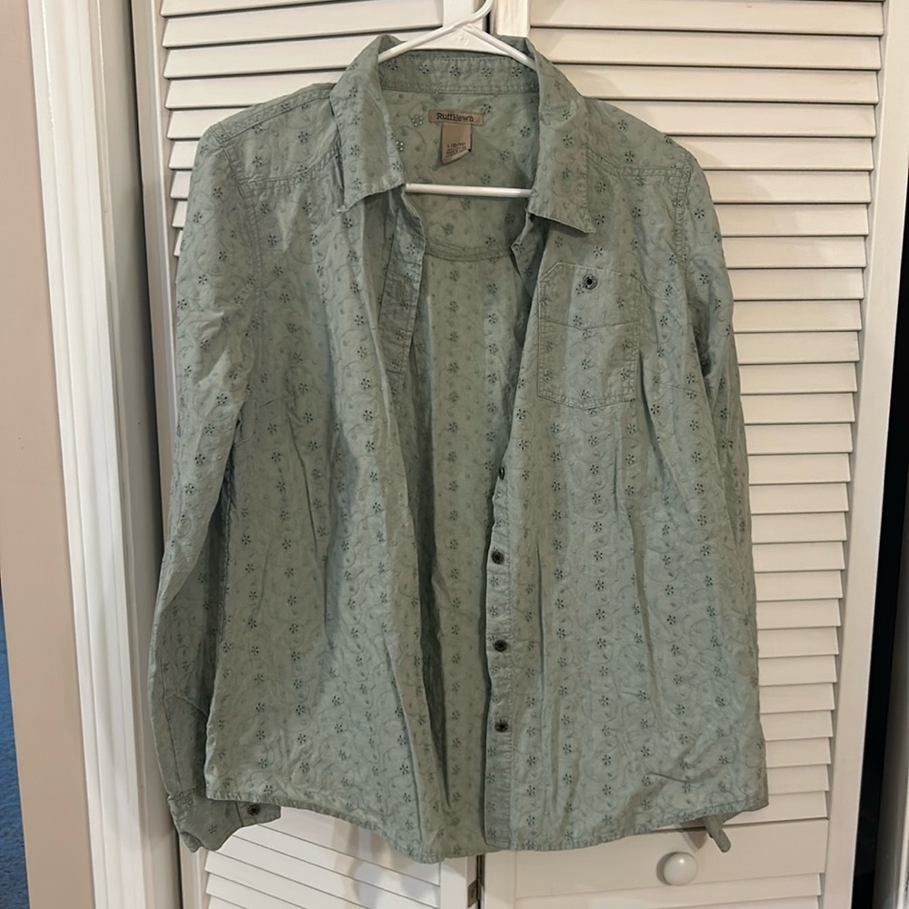 Light green long sleeve button down